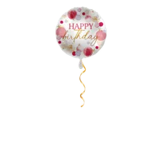 Happy Birthday Sweet Pink Bubbles Ballon - 43 cm