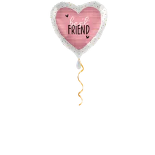 Best Friend Herz rosa Ballon - 43 cm