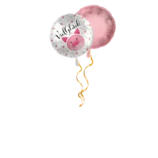 Viel Glück Schwein Ballon-Set