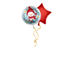 Schneemann winkend Ballon-Set