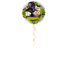 Katze und Eule Ballon - 43cm