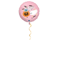 Boo fantôme rose ballon - 43cm