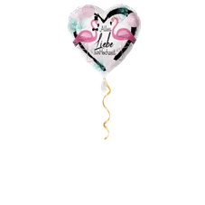 Hochzeit Flamingos Ballon - 43cm