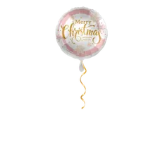 Merry Christmas rosa/gold Ballon 43cm