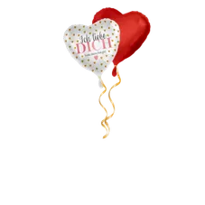 Ich liebe dich goldene Herzen Ballon-Set