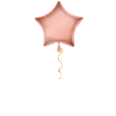 Stern rosagold klein Ballon - 43cm