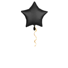 Stern schwarz klein Ballon - 43cm