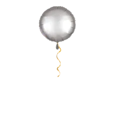 Silber rund Ballon - 43cm