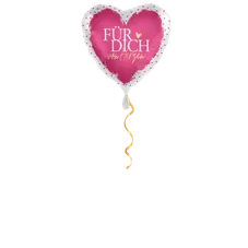Für dich von Herzen satin Ballon - 43cm