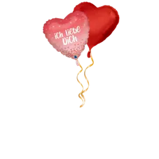 Ich liebe Dich rosa Ballon-Set