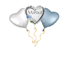 Mama du bist die Beste Herz  Ballon-Set