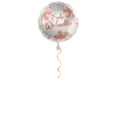 Frohe Weihnachten Rosegold Ballon - 43cm