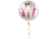 Zahn rosa Ballon - 43cm