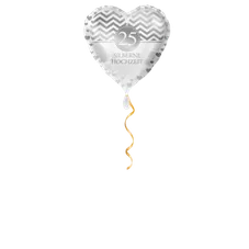 Silberne Hochzeit Zahl 25 Ballon - 43cm