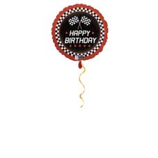 Happy Birthday Autorennen Ballon - 46cm