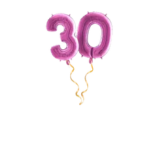 Chiffre 30 rose Set de ballons 66 cm