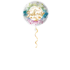 Willkommen Zuhause farbig Ballon - 43 cm