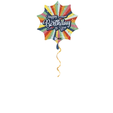 Happy Birthday farbig Ballon - 46cm