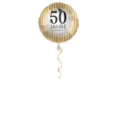 Herzlichen Glückwunsch gold Zahl 50 Ballon - 43cm