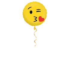 Kuss Smiley Ballon - 46cm