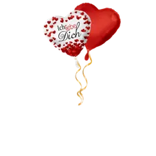 Ich Liebe Dich rote Herzen Ballon-Set