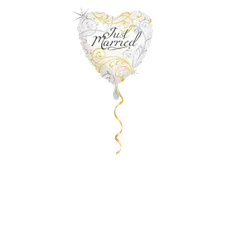 Just Married Herz Ballon - 46cm