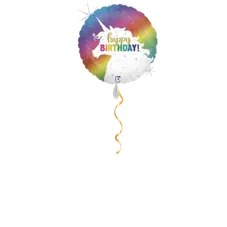 Happy Birthday Einhorn Ballon - 46cm