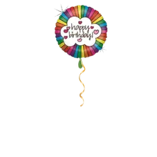 Happy Birthday farbig Ballon - 46cm