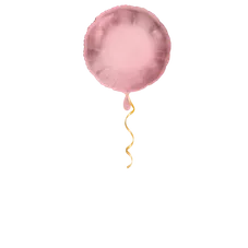 Runder rosa Ballon klein - 43cm