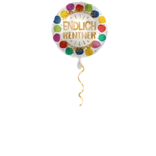 Endlich Rentner mit Punkten Ballon - 43cm