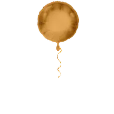 Rund gold/satin Ballon - 43cm