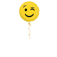Emoji zwinkernd Ballon- 46cm