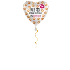 Gedrückt geknuddelt & geknutscht Ballon - 43cm