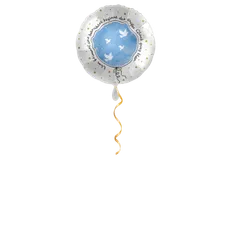 Taufe Glück Blau Ballon - 43 cm