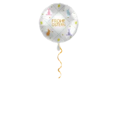 Frohe Ostern verschiedene Hasen Ballon - 43cm