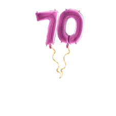 Zahl 70 Pink Ballon-Set 66 cm 