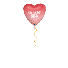 Ich liebe Dich rosa Ballon - 46cm