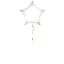 Stern weiss klein Ballon - 43cm