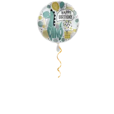 Happy Birthday Dino Ballon - 43cm