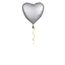 Herz silber Ballon klein - 43cm