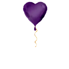 Herz violett klein Ballon - 43cm
