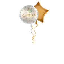 Viel Glück Kleeblatt Ballon-Set