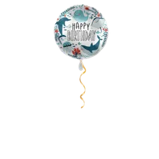 Happy Birthday Meerestiere Ballon - 43 cm