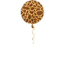 Giraffe Print Rund Ballon - 43 cm