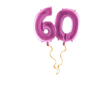 Zahl 60 Pink Ballon-Set 66 cm 
