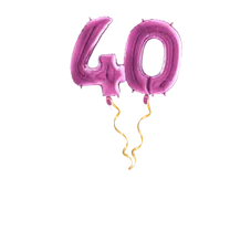 Zahl 40 Pink Ballon-Set 66 cm 