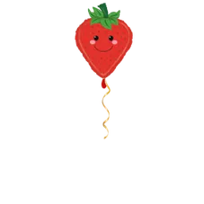 Erdbeere Ballon - 66cm