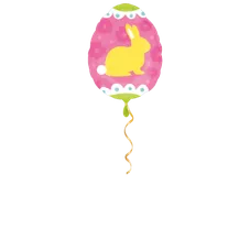 Osterei mit Hase Ballon - 50cm
