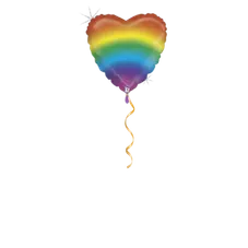 Regenbogen Herz - 46 cm