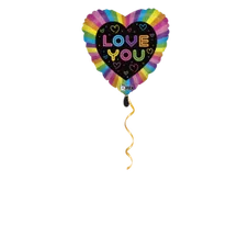 Love you Neonlichter Ballon - 46cm